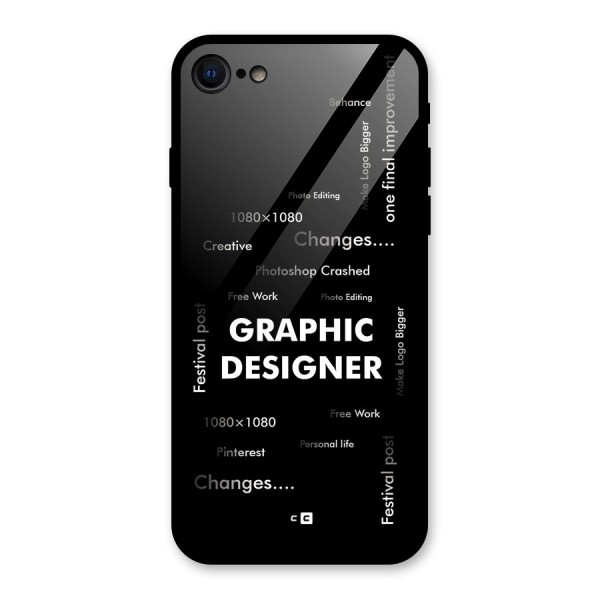 Graphic Designer Struggles Glass Back Case for iPhone SE 2020