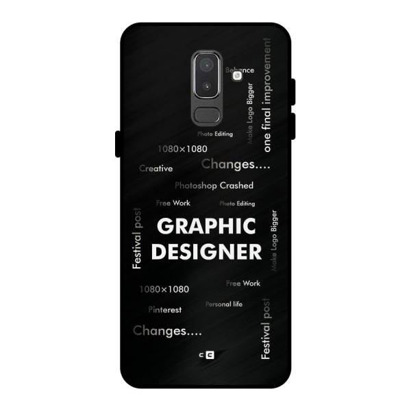 Graphic Designer Struggles Metal Back Case for Galaxy On8 (2018)