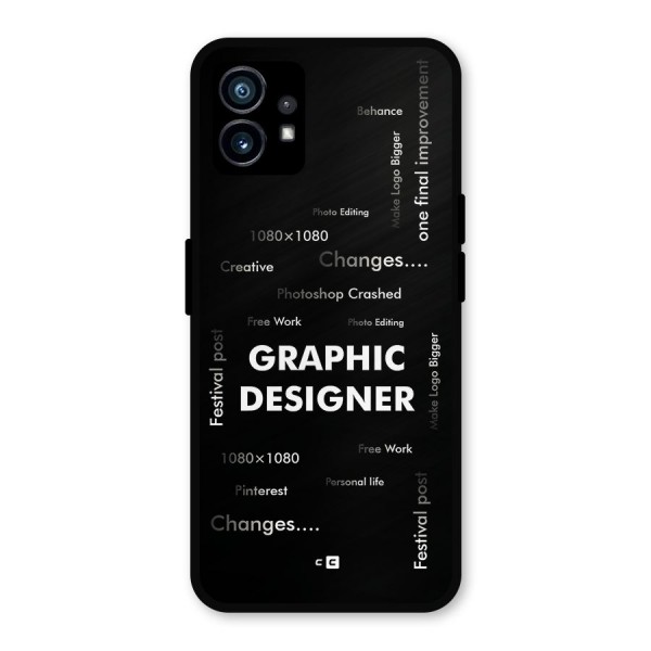 Graphic Designer Struggles Metal Back Case for Nothing Phone 1