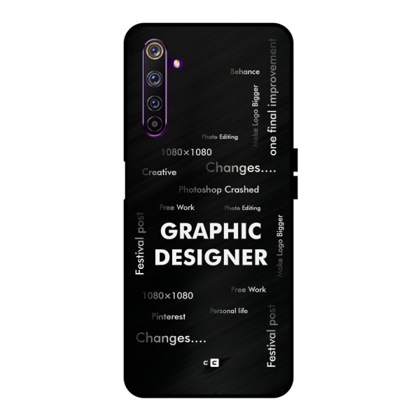 Graphic Designer Struggles Metal Back Case for Realme 6 Pro