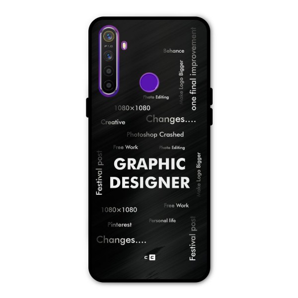 Graphic Designer Struggles Metal Back Case for Realme Narzo 10