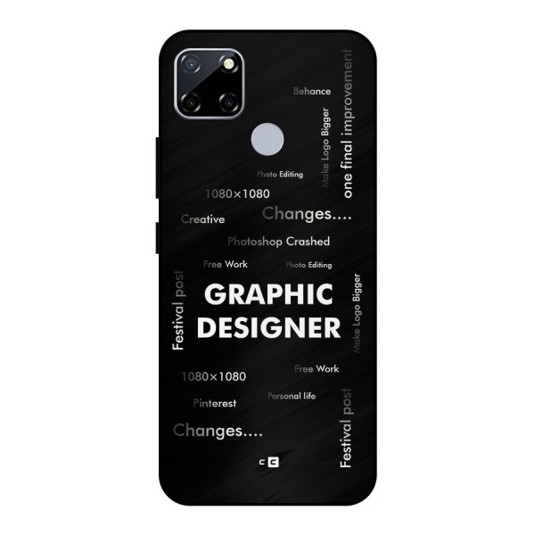 Graphic Designer Struggles Metal Back Case for Realme Narzo 20