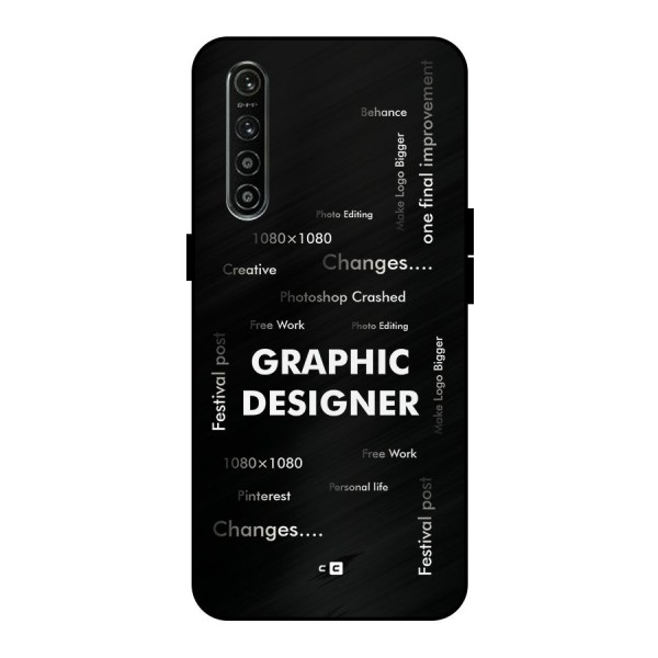 Graphic Designer Struggles Metal Back Case for Realme XT