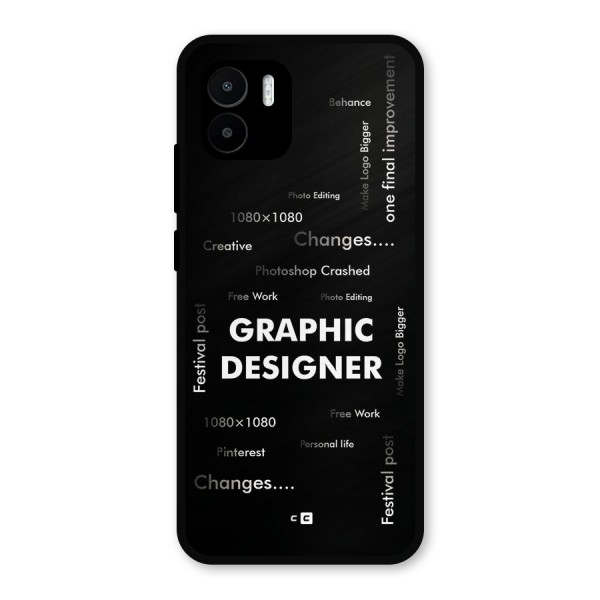 Graphic Designer Struggles Metal Back Case for Redmi A1