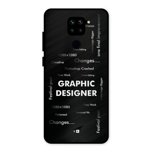 Graphic Designer Struggles Metal Back Case for Redmi Note 9