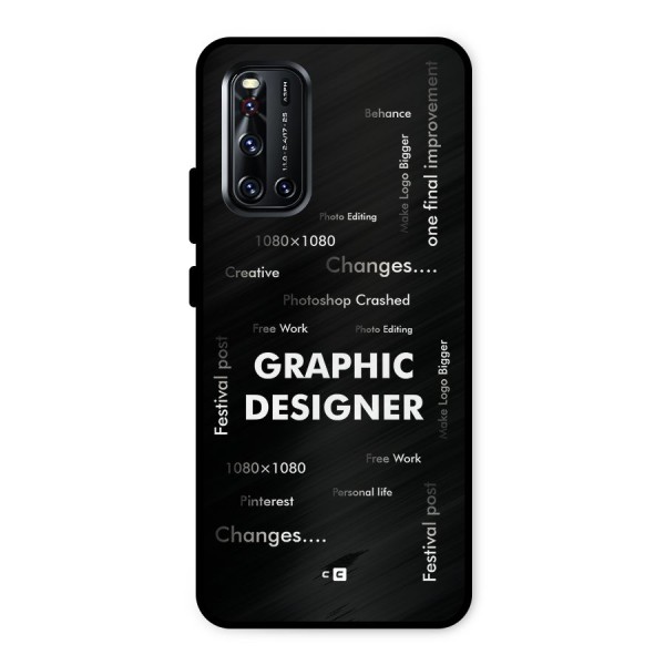 Graphic Designer Struggles Metal Back Case for Vivo V19