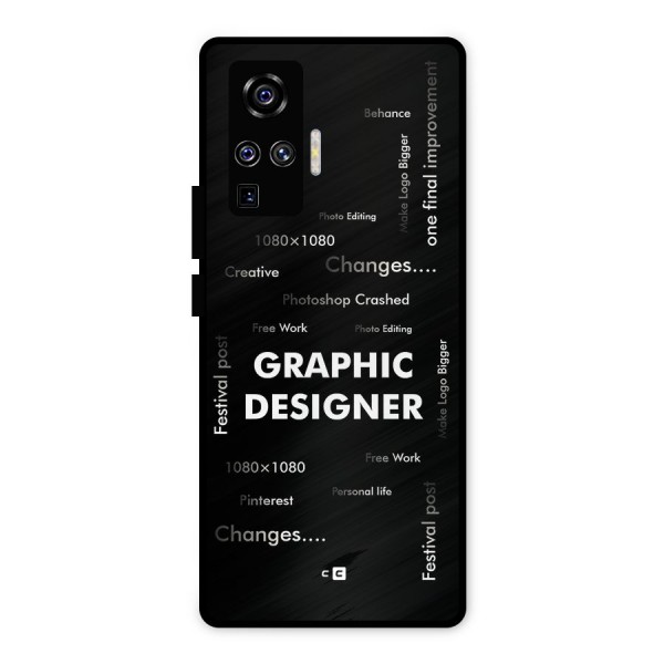 Graphic Designer Struggles Metal Back Case for Vivo X50 Pro