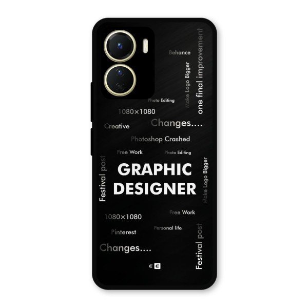 Graphic Designer Struggles Metal Back Case for Vivo Y56