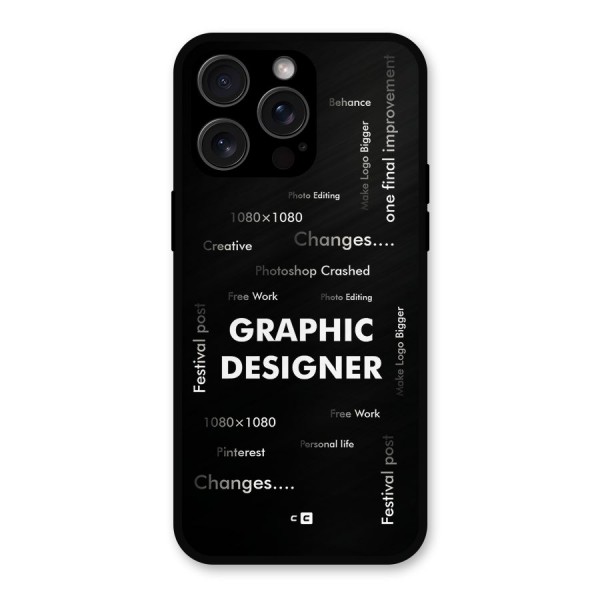 Graphic Designer Struggles Metal Back Case for iPhone 15 Pro Max
