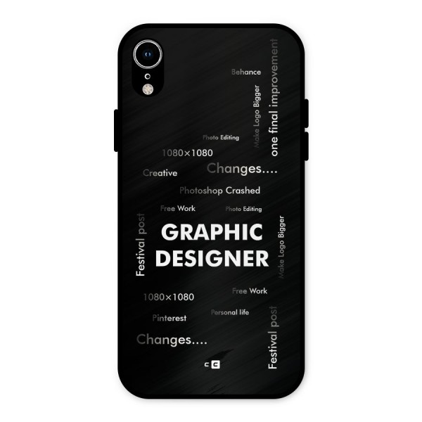 Graphic Designer Struggles Metal Back Case for iPhone XR