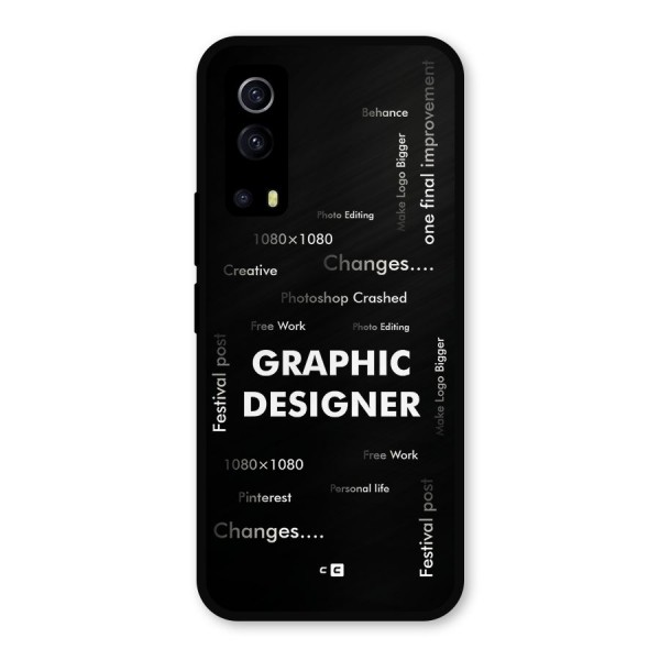 Graphic Designer Struggles Metal Back Case for iQOO Z3