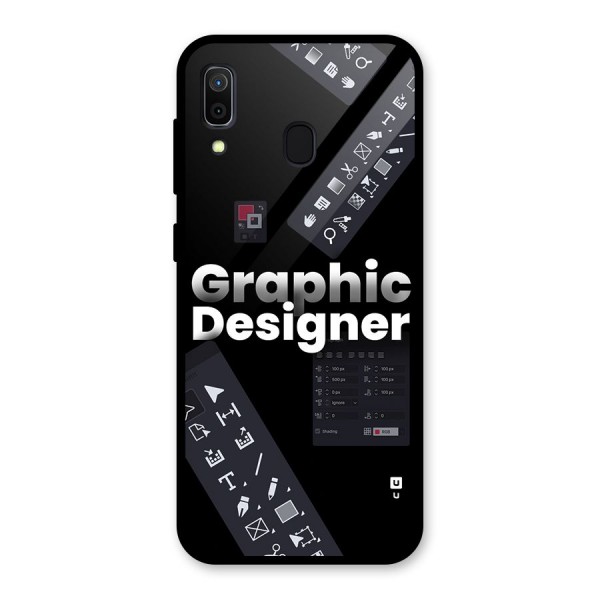 Graphic Designer Tools Glass Back Case for Galaxy A30