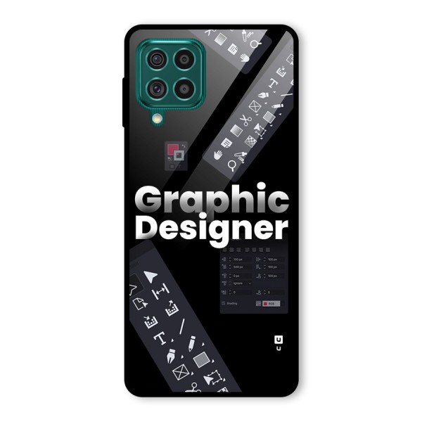 Graphic Designer Tools Glass Back Case for Galaxy F62