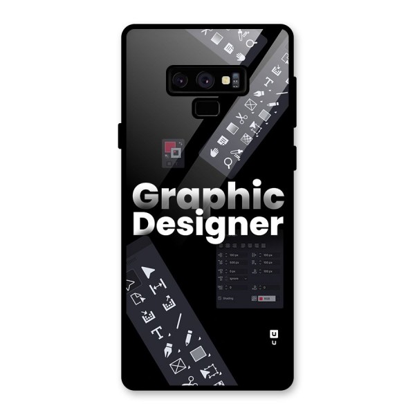 Graphic Designer Tools Glass Back Case for Galaxy Note 9