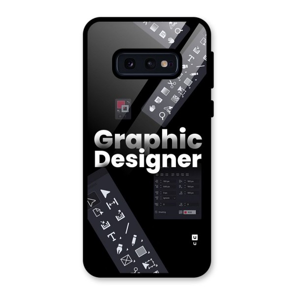 Graphic Designer Tools Glass Back Case for Galaxy S10e