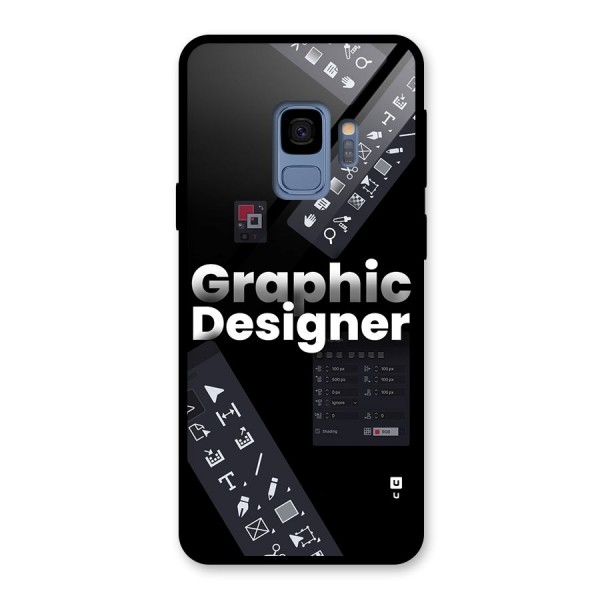 Graphic Designer Tools Glass Back Case for Galaxy S9