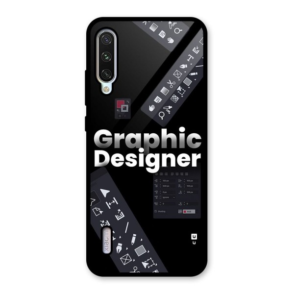 Graphic Designer Tools Glass Back Case for Mi A3