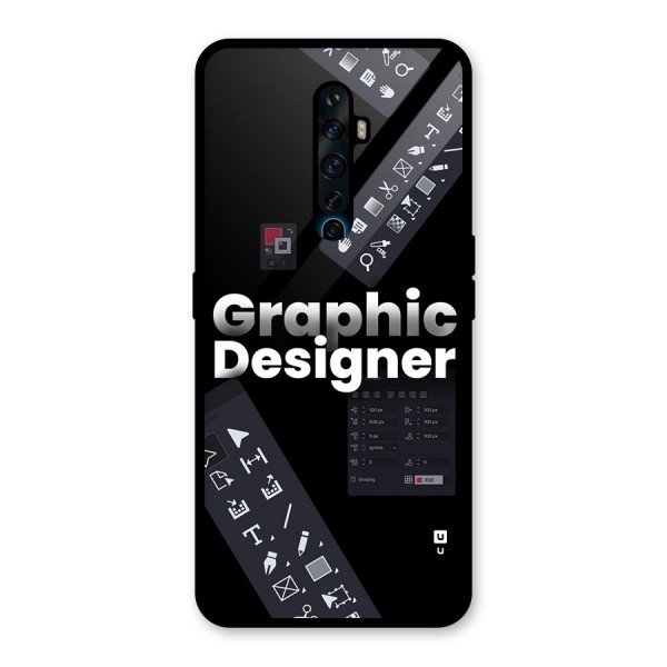 Graphic Designer Tools Glass Back Case for Oppo Reno2 F