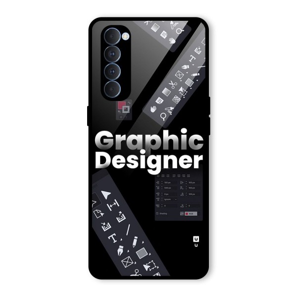 Graphic Designer Tools Glass Back Case for Oppo Reno4 Pro