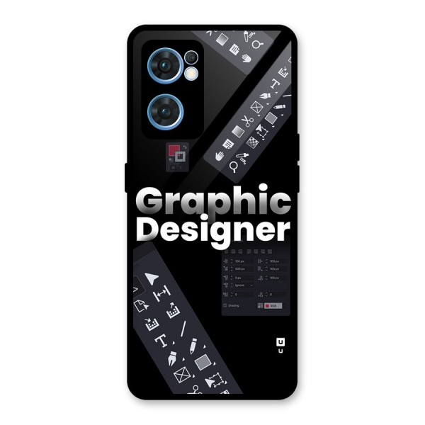 Graphic Designer Tools Glass Back Case for Oppo Reno7 5G