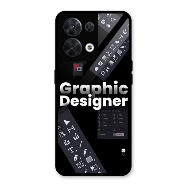 Graphic Designer Tools Glass Back Case for Oppo Reno8 5G