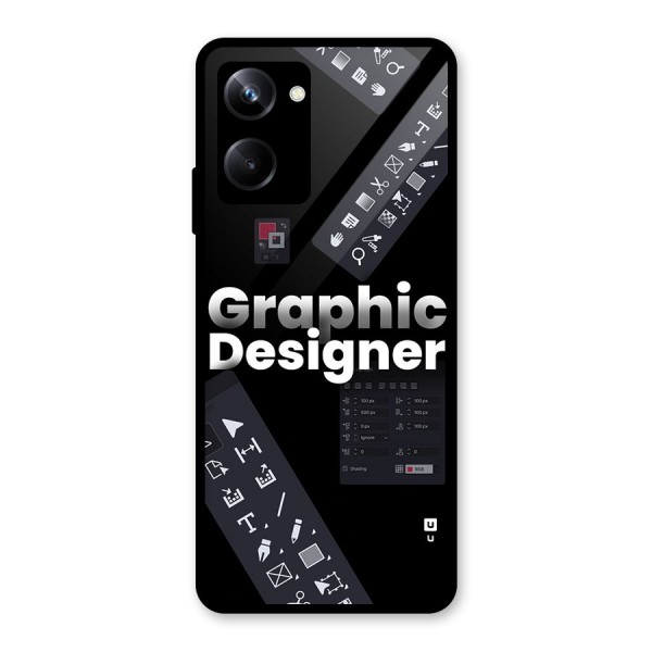 Graphic Designer Tools Glass Back Case for Realme 10 Pro