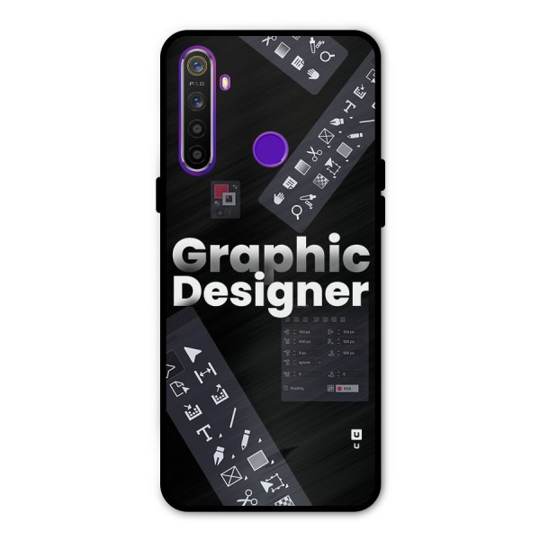 Graphic Designer Tools Glass Back Case for Realme 5s