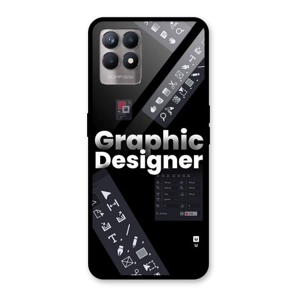 Graphic Designer Tools Glass Back Case for Realme 8i