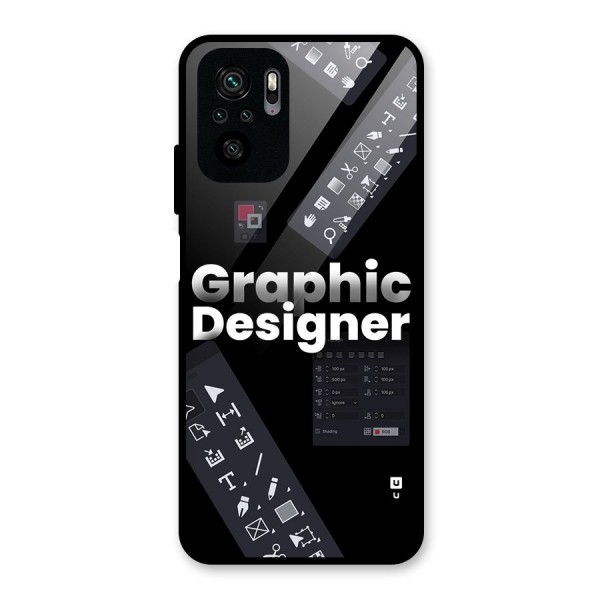 Graphic Designer Tools Glass Back Case for Redmi Note 10