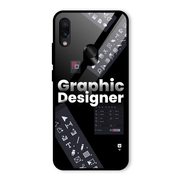 Graphic Designer Tools Glass Back Case for Redmi Note 7