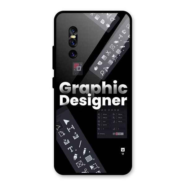 Graphic Designer Tools Glass Back Case for Vivo V15 Pro