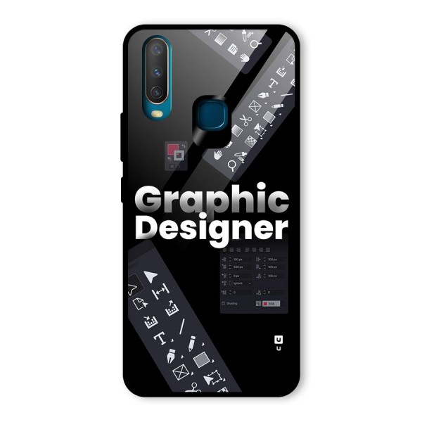 Graphic Designer Tools Glass Back Case for Vivo Y12