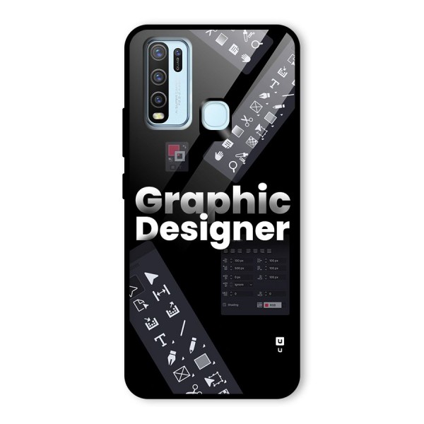 Graphic Designer Tools Glass Back Case for Vivo Y30