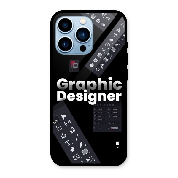 Graphic Designer Tools Glass Back Case for iPhone 13 Pro