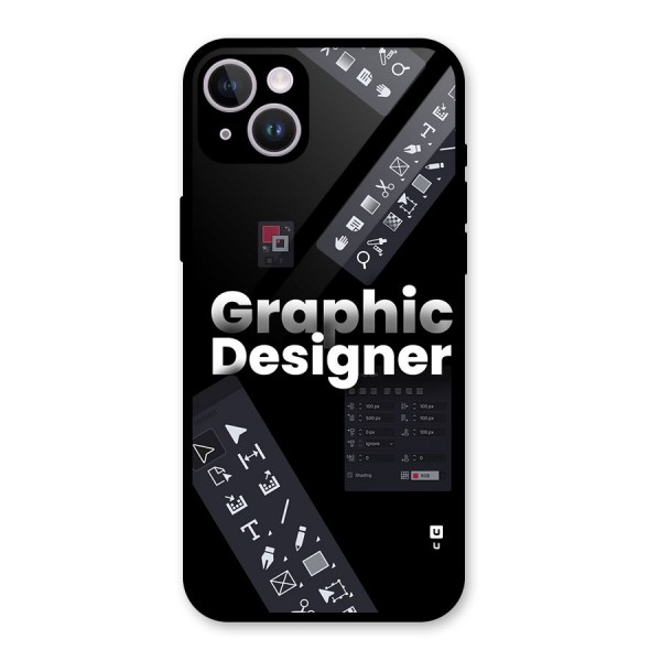 Graphic Designer Tools Glass Back Case for iPhone 14 Plus