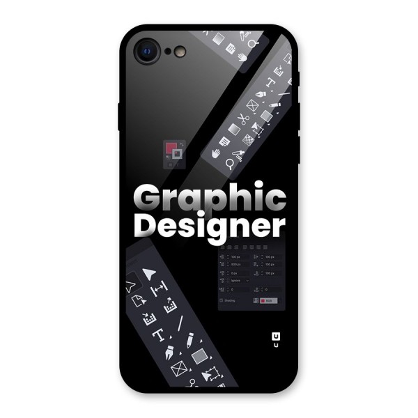 Graphic Designer Tools Glass Back Case for iPhone 8