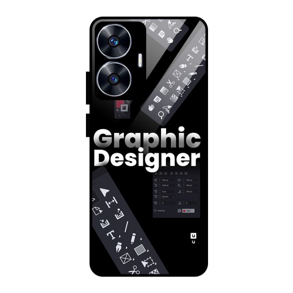 Graphic Designer Tools Glass Back Case for realme C55