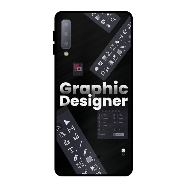 Graphic Designer Tools Metal Back Case for Galaxy A7 (2018)