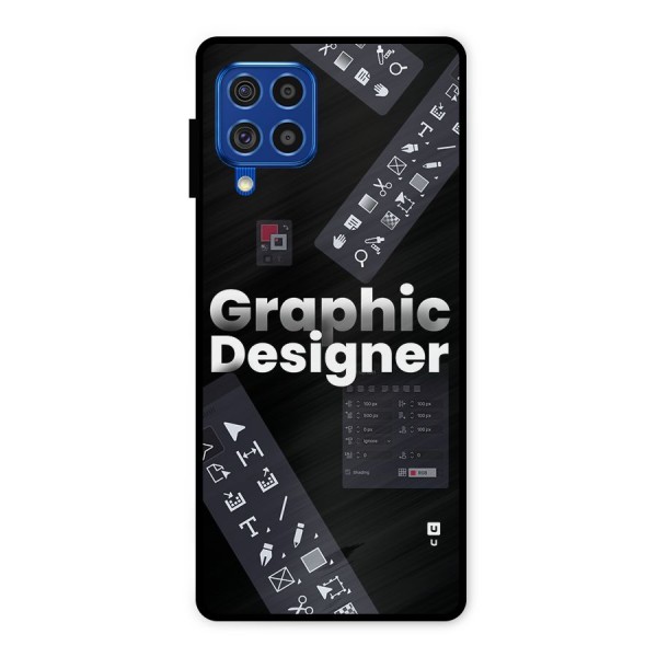 Graphic Designer Tools Metal Back Case for Galaxy F62