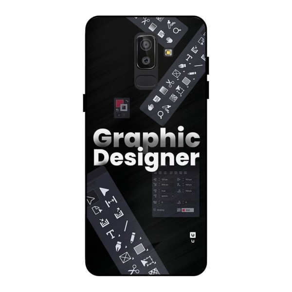 Graphic Designer Tools Metal Back Case for Galaxy J8