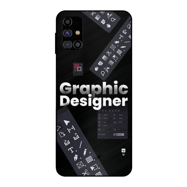 Graphic Designer Tools Metal Back Case for Galaxy M31s