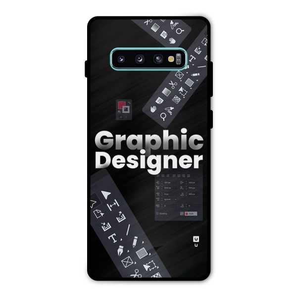 Graphic Designer Tools Metal Back Case for Galaxy S10 Plus