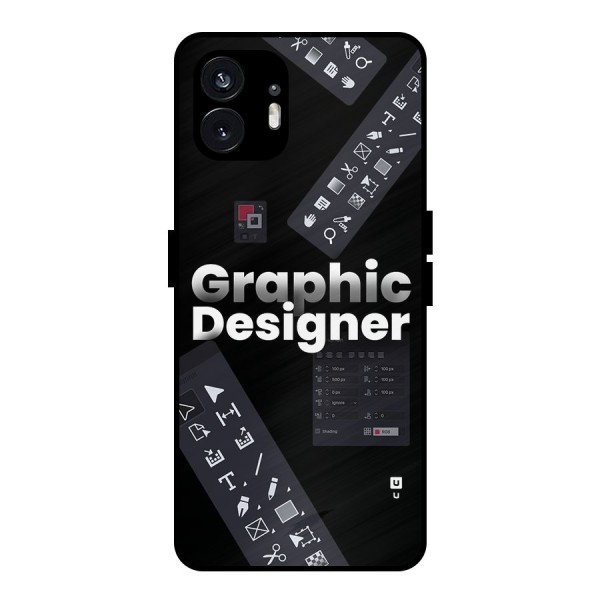 Graphic Designer Tools Metal Back Case for Nothing Phone 2