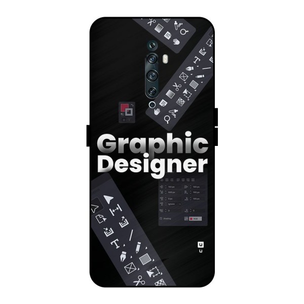 Graphic Designer Tools Metal Back Case for Oppo Reno2 F