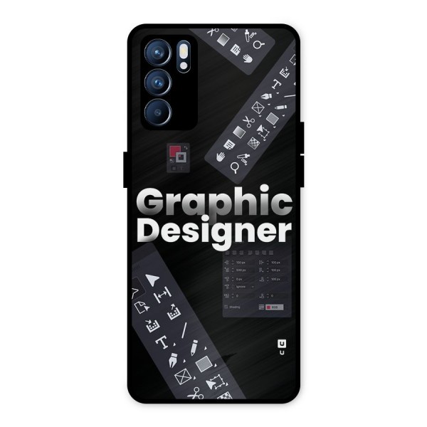 Graphic Designer Tools Metal Back Case for Oppo Reno6 5G