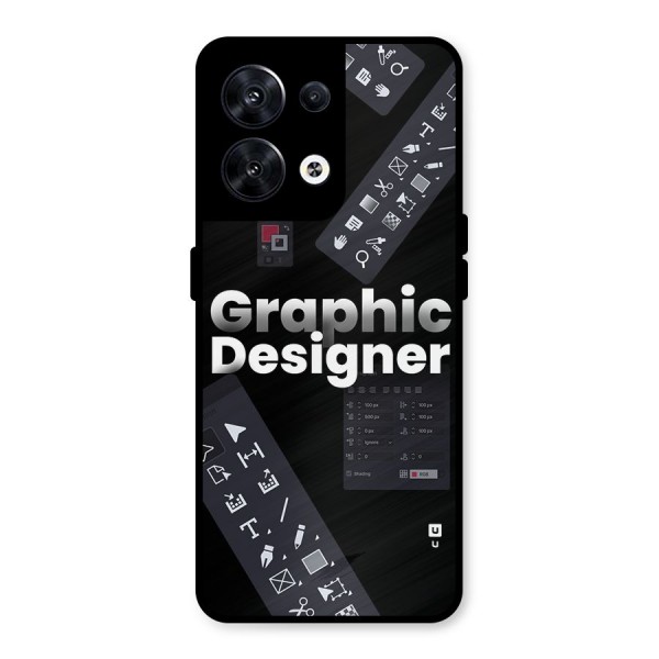 Graphic Designer Tools Metal Back Case for Oppo Reno8 5G