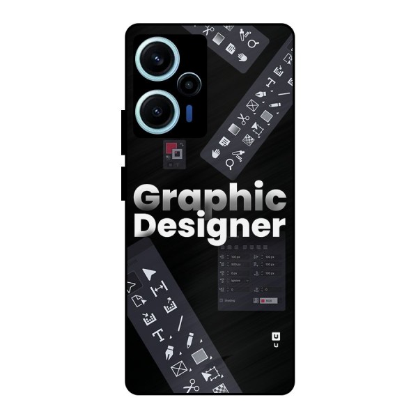 Graphic Designer Tools Metal Back Case for Poco F5