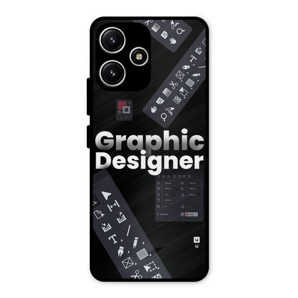 Graphic Designer Tools Metal Back Case for Poco M6 Pro