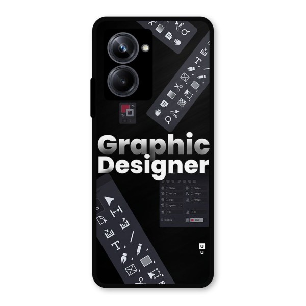 Graphic Designer Tools Metal Back Case for Realme 10 Pro