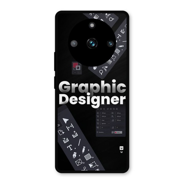 Graphic Designer Tools Metal Back Case for Realme 11 Pro